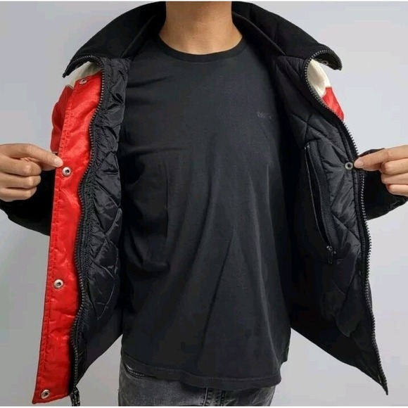 Vintage Yamaha Womens Zip Up Racing Jacket Ladies Size Large Metal Snap Buttons - Picture 4 of 5